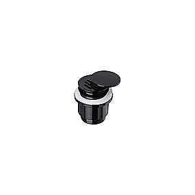 Qtoo d line bundventil, poleret PVD charcoal bundventil, 1 1/4'' bundventil, rengøringsvenlig rist, AISI 316 rustfrit stål, badeværelse, Qtoo, VVS.