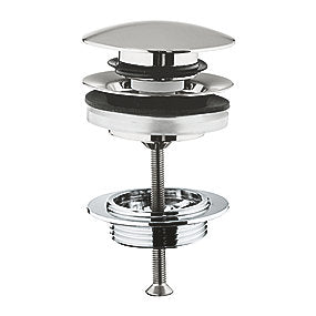 GROHE Bundventil 1 1/4'' Push up. Med overløb. Supersteel