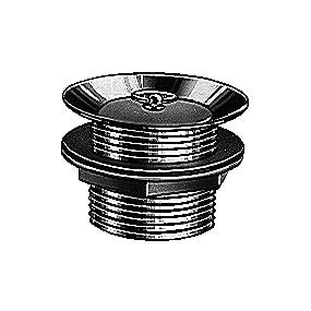 Bundventil 1 1/4'' til badekar, med prop, 70mm krave. Krom