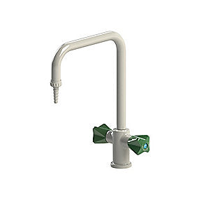 BROEN-LAB laboratoriearmatur 2 greb med slangespids, Slange med G3/8'' omløber, 250mm, Bordmonteret
