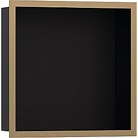 hansgrohe Xtrastoris Individual vægniche 300x300x100mm til indbygning. mat sort/børstet