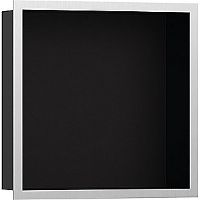 hansgrohe Xtrastoris Individual vægniche 300x300x100mm til indbygning. mat sort/Brushed