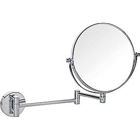 Kriss dobbelt kosmetikspejl Spejl m. & u. forstørrelse, Ø180mm/133mm 2 svingarme, forkr.
