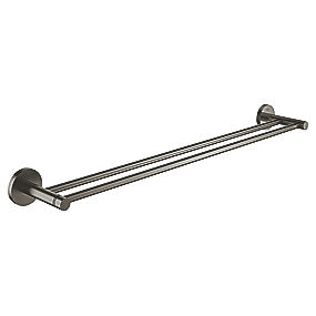 GROHE Essentials Dobbelt håndklædestang 600 mm. Brushed Hard Graphite