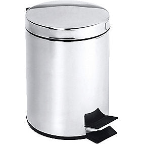 Kriss pedalspand med dæmpet lukning, 5L, poleret rustfrit stål