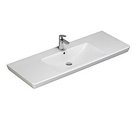 Dansani håndvask Lotto 125x48 cm porcelæn hvid