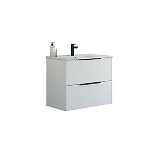 Dansani Mido+ møbelpakke 81cm Classic 2 skuffer Amber vask glat hvid mat