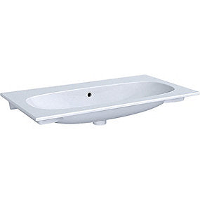 GEBERIT Acanto håndvask 900x168x480mm til møbel, uden hanehul, hvid