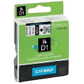 Dymo Tape 6Mm*7M Sort/Hvid