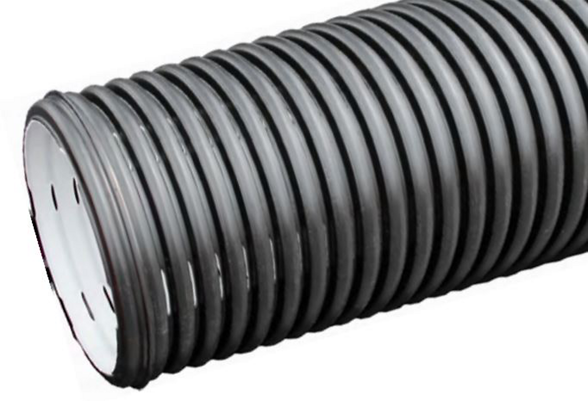 Kaczmarek drænrør, DN200 drænrør, SN8 drænrør, PP drænrør, sort drænrør, drænrør med muffe, VVS Hjørnet.