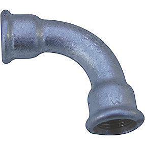 Georg Fischer lang bøjning 90° galvaniseret 3/4’’ muffe-muffe