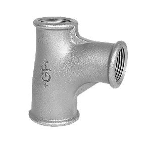Georg Fischer strømtee 90° sort reduceret 3/4-1/2-1/2’’