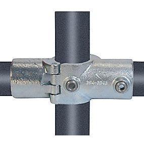 Pipe Clamps kryds med 2 muffer 26,9 mm x 3/4’’. Galvaniseret. Reol system