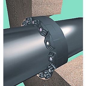 Original Link Seal bøsning komplet. Type A4. Hul: Ø150 / Rør: Ø106-114 mm. Luft vand og gastæt murgennemføring.