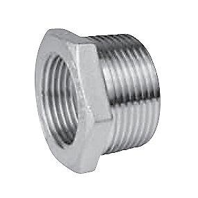 Nippelmuffe 3/4’’ x 1/2’’. Støbt. Rustfri AISI 316