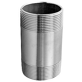 Nippelrør 1/8'' x 25 mm. Rustfri AISI 316