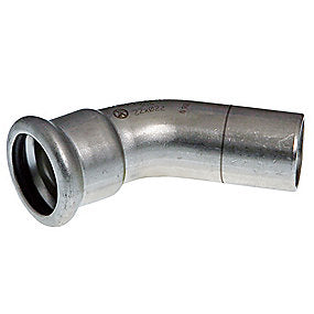 VSH XPress rustfri bøjning 22mm 45gr. Med 1 muffe AISI304. Til varme & køl