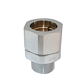 Union-nippel 1/2'' til flex gasrør. Rustfri stålrør