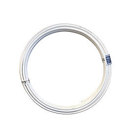 kobberrør, plastik isolerede 12x1,0 mm. Bløde i ringe. 5mtr. rulle