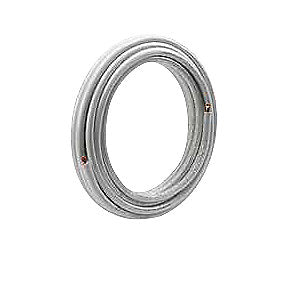 kobberrør, varmeisolerede 12x1,0 mm. Bløde i ringe. 25mtr. rulle