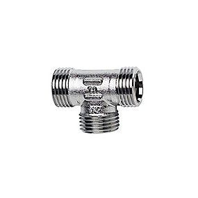 TA komp T-stykke 1/2''. Uden omløber. Forkromet FPL