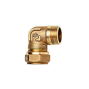 TA Komp. Vinkel med nippel 3/4'' - 22 mm. Uden støttebøsning. Type 306