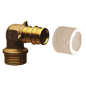 Uponor Quick & Easy overgangsvinkel med nippel 3/4''-22 mm