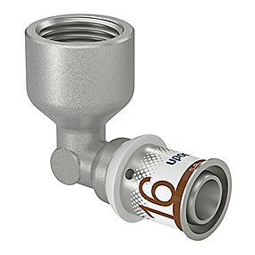 Uponor S-Press PLUS vinkel 90° med muffe 16mm x 1/2''