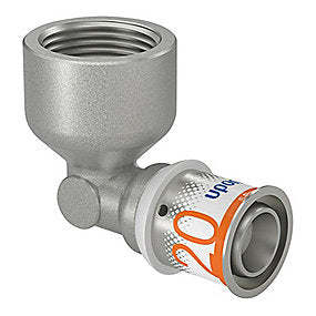 Uponor S-Press PLUS vinkel 90° med muffe 20 mm x 3/4''