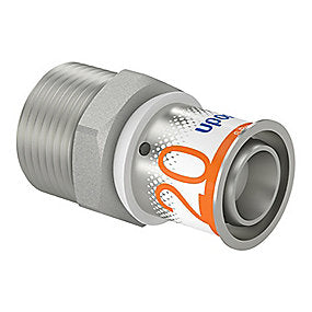 Uponor S-Press PLUS kobling med nippel 20 mm x 3/4''