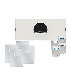 Pro trådløst pakkeløsning til gulvvarmesystem. Komplet 4 zoner.
