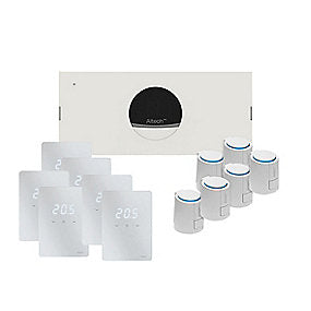 Pro trådløst pakkeløsning til gulvvarmesystem. Komplet 6 zoner.