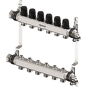 Uponor Vario S fordelerrørsæt 6 kredse. 6 x 3/4 Euro