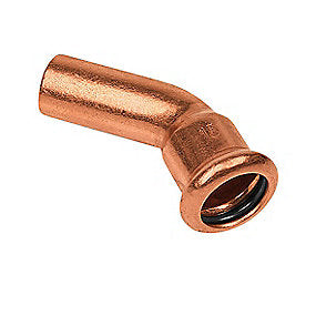 kobber Cu press bøjning 12 mm 45º med en muffe