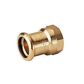 kobber Cu press overgang 2'' x 54 mm med indvendigt gevind og muffe