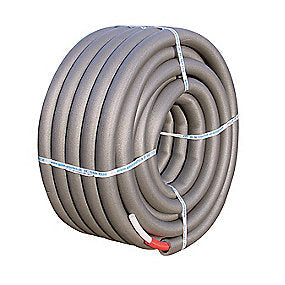 universal pert rør 15 x 2,5 mm. Rør-i-rør med 10 mm isolering. 50 meter i rulle