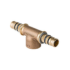 GEBERIT Mepla tee stykke 50 - 1/2'' - 50 mm med muffe | Dansk VVS – VVS ...