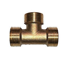 t-stykke 3/4''. 90° med nippel. Bronze