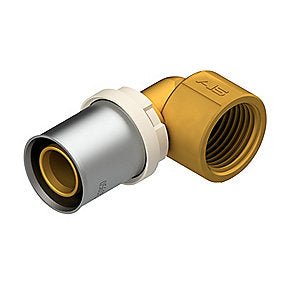 Futura vinkel med muffe 20-3/4 Press - Eco Brass