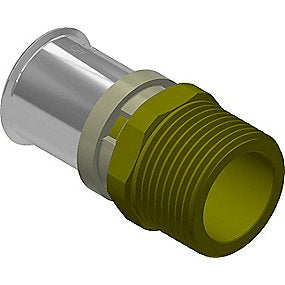 Futura overgang med nippel 20-3/4 Press parallel gevind til omløber- Ecobrass