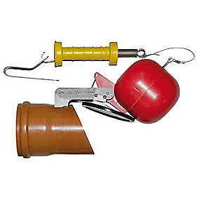 Sejma Tilbageløbsstop m/tvangslukke, muffe til montering på 110mm glat/spids rørende