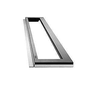 Unidrain HighLine ramme 1200 mm, H 15 mm. Rustfrit stål/Sort