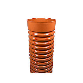 Wavin PVC opføringsrør med muffe, 315x5900mm korrugeret.