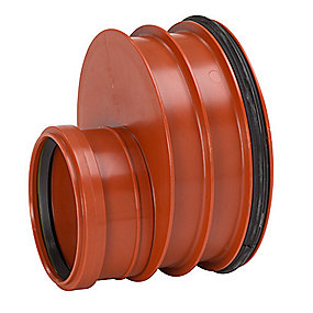 Uponor Reduktion 200-110mm glat rør m/tætn.ring påsat. Ultra Rib 2