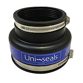 Uni-seals NAC rørkobling 100-115x137-152mm. 10cm beton, EPDM/AISI316. Anvendes til kloak- og afløbsrør i jord.