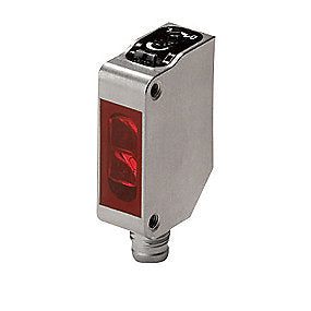 Fotoelektrisk sensor, retro-refleksiv sensor, rustfrit stål sensor, rød LED sensor, PNP sensor, M8 sensor, industriel sensor, VVS Hjørnet.