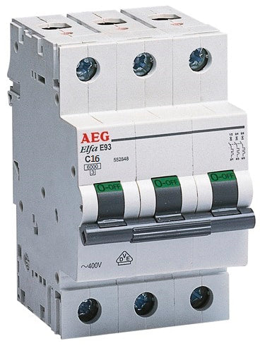 AUTOMATSIKRING C16A 3P 6KA 3M