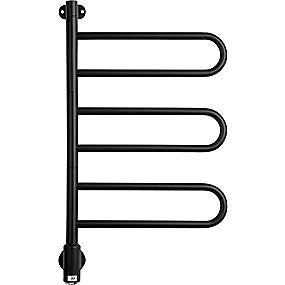 Kriss Flex U El håndklædevarmer 757x450mm 3armet matsort RAL9005