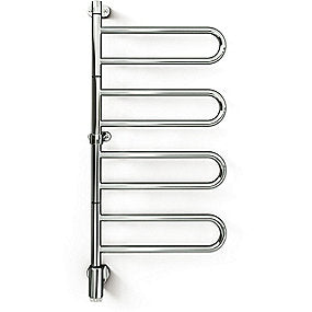 Kriss Flex U elektrisk håndklædevarmer 450 x 956 mm. Med 4 arme, timer & APP. 55 Watt. Krom
