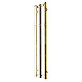 TVS PLUS 3 guld håndklæderadiator 1400x265mm Vandbåren, CC 220 MM. Guld PVD overfladebelægning